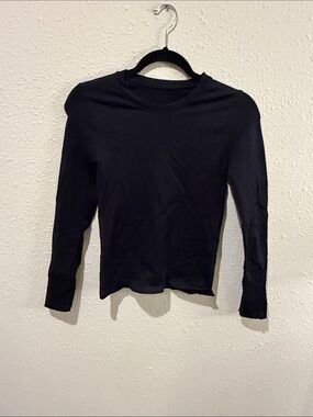 Women’s Long Sleeve warmth Crewneck Tee - Black